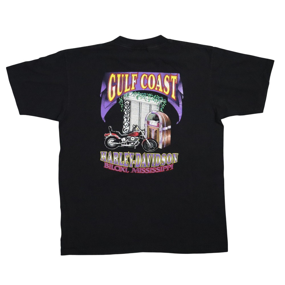 Vintage 1993 Harley-Davidson Paul Smith Holoubek T-Shirt Biloxi Mississippi M - Picture 2 of 9